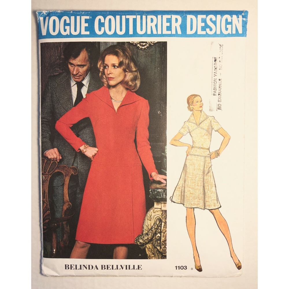 VTG Vogue Couturier Design Belinda Bellville Pattern 1103 Size 10 Factory Folded